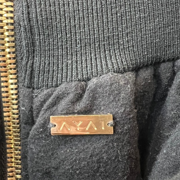 Are You Am I Minami Bomber Jacket Small Medium Chain Cropped Streetwear Black - Picture 5 of 11